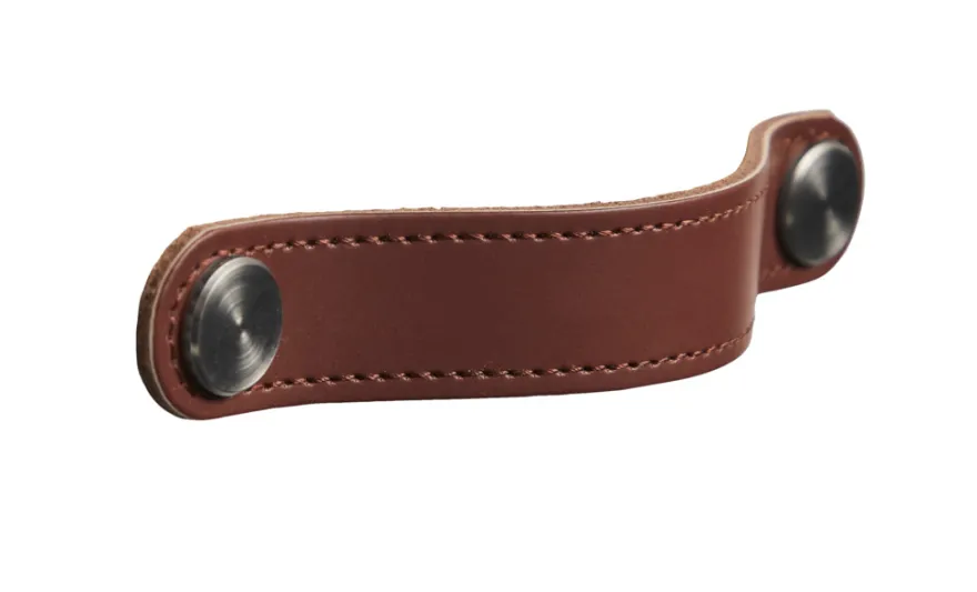 Skinnhåndtak 12,8 cm brun 2-pk.