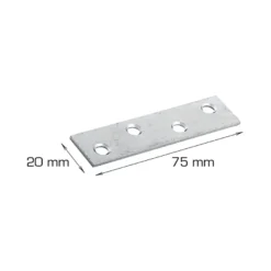 Skjøtejern 75 x 20 mm - 2 stk.