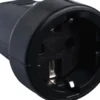Skjøtekontakt pvc m/jord svart