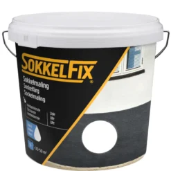 Sokkelmaling vannbasert hvit 5 liter - Sokkelfix