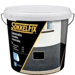 Sokkelmaling vannbasert svart 5 liter - Sokkelfix