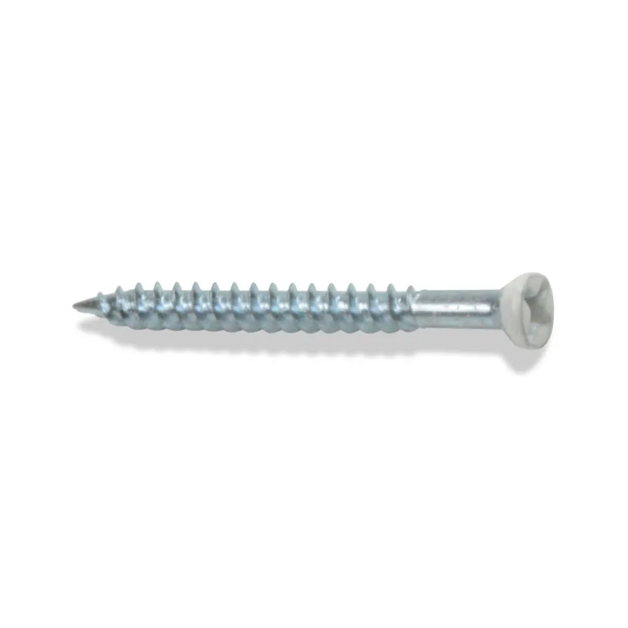 Sokkelskrue 3,9 x 41 mm - hvit