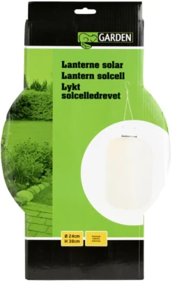 Solcellelykt avlang Ø24 x H38 cm – Garden®