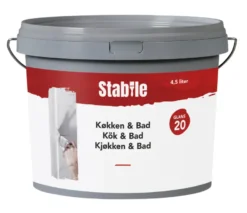 Stabile 20 kjøkken/bad hvit - 5 liter