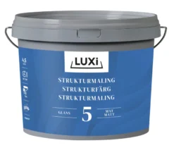 Strukturmaling 5 hvit 4,5 liter - Luxi