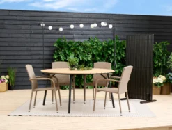 Terrasseavskjerming New York svart akasie – Sunlife®