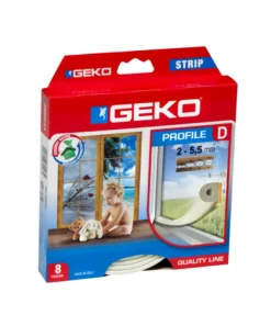Tetningslist D-profil - 9 x 6 mm - 6 meter