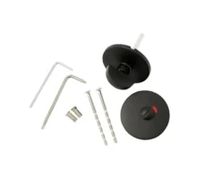 Toalettbeslag Ø50 mm matt svart