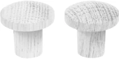 Treknott Ø25 mm hvit eik - 2 stk.
