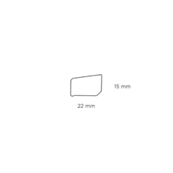 Vaskelist plast hvit – 15 x 22 x 3000 mm