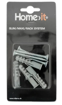 Veggmonteringssett t/Rack/Maxi/Slim hvit