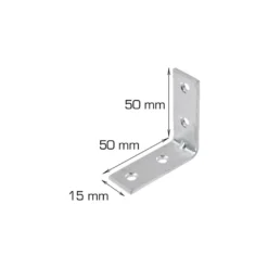 Vinkelbeslag 50 x 50 x 15 mm - 2 stk.