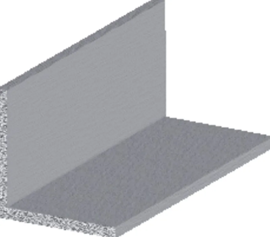 Vinkellist aluminium - 25 x 25 mm x 1 meter