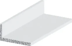 Vinkellist hvit - 15 x 30 mm x 1 meter