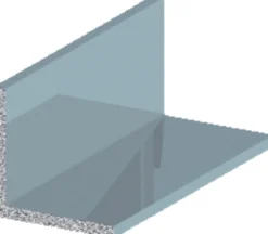 Vinkellist sølv - 15 x 15 mm x 1 meter