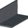 Vinkellist svart pvc - 25 x 25 mm x 1 meter