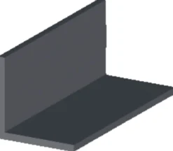 Vinkellist svart pvc - 25 x 25 mm x 1 meter