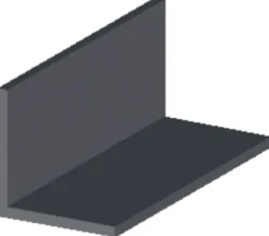 Vinkellist svart pvc - 25 x 25 mm x 2 m
