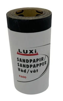 Våtslipepapir korn 600, 93 mm x 5 meter - Luxi